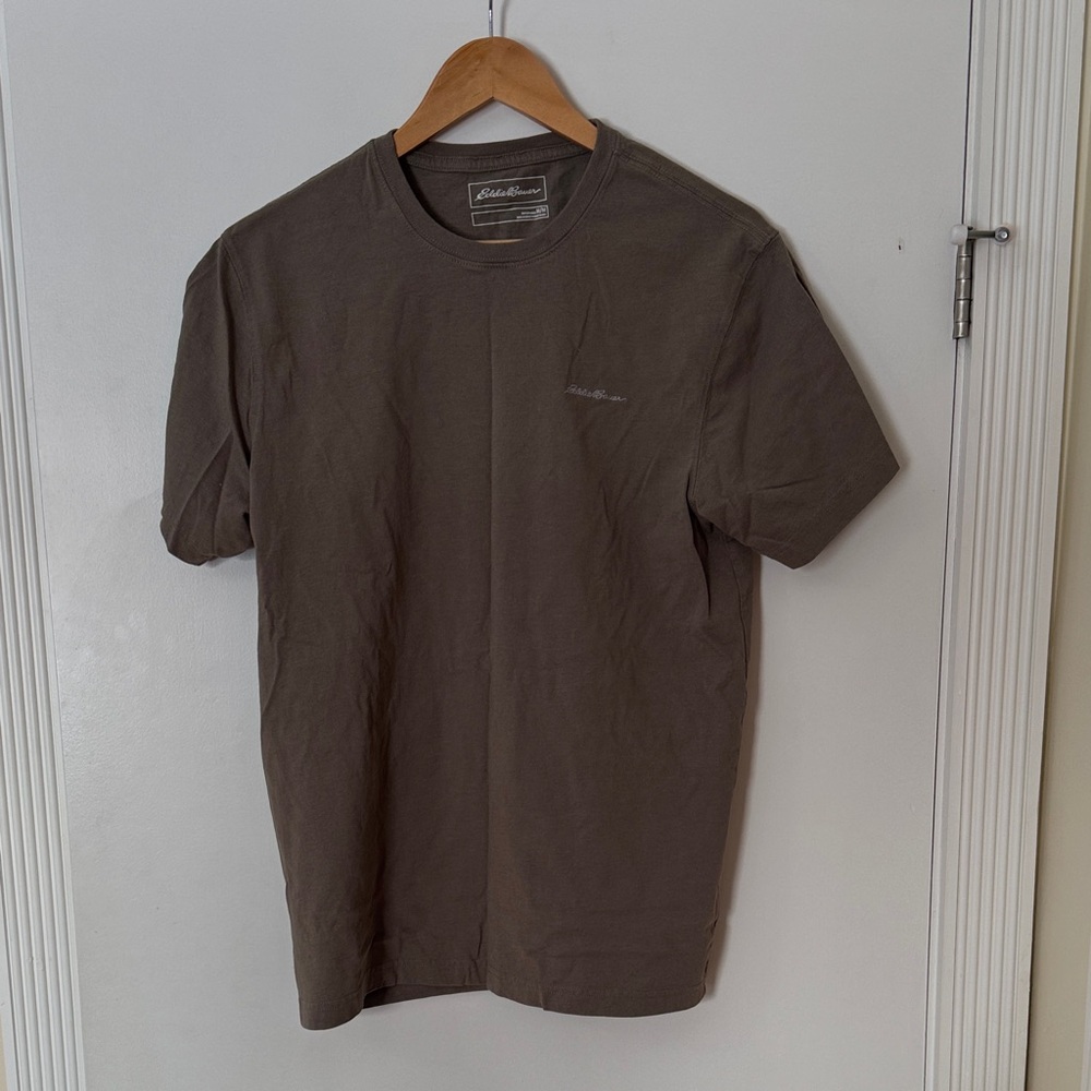 [PROMO - 3 for $30 |  4 for $40]Eddie Bauer Men's Dark Brown Short Sleeve Tee